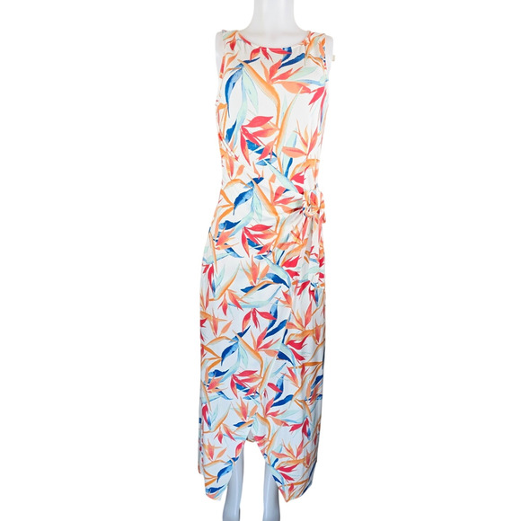 Tommy Bahama Sleeveless Faux Wrap Bird of Paradise Floral Women's Maxi Dress S - Picture 2 of 7